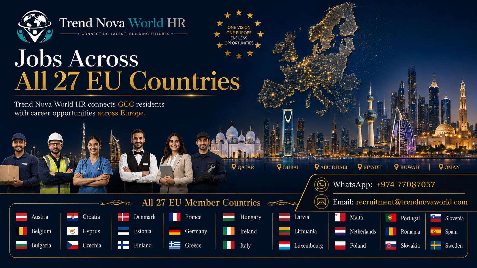 European employment pathways including Poland, Romania and other EU countries