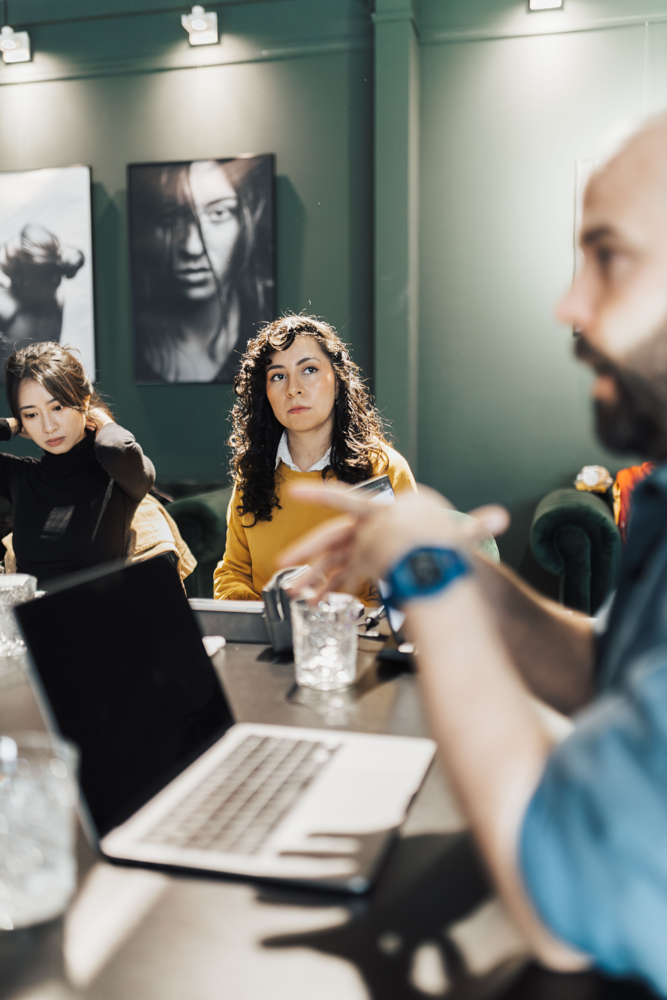 Professional discussion during a workforce planning meeting